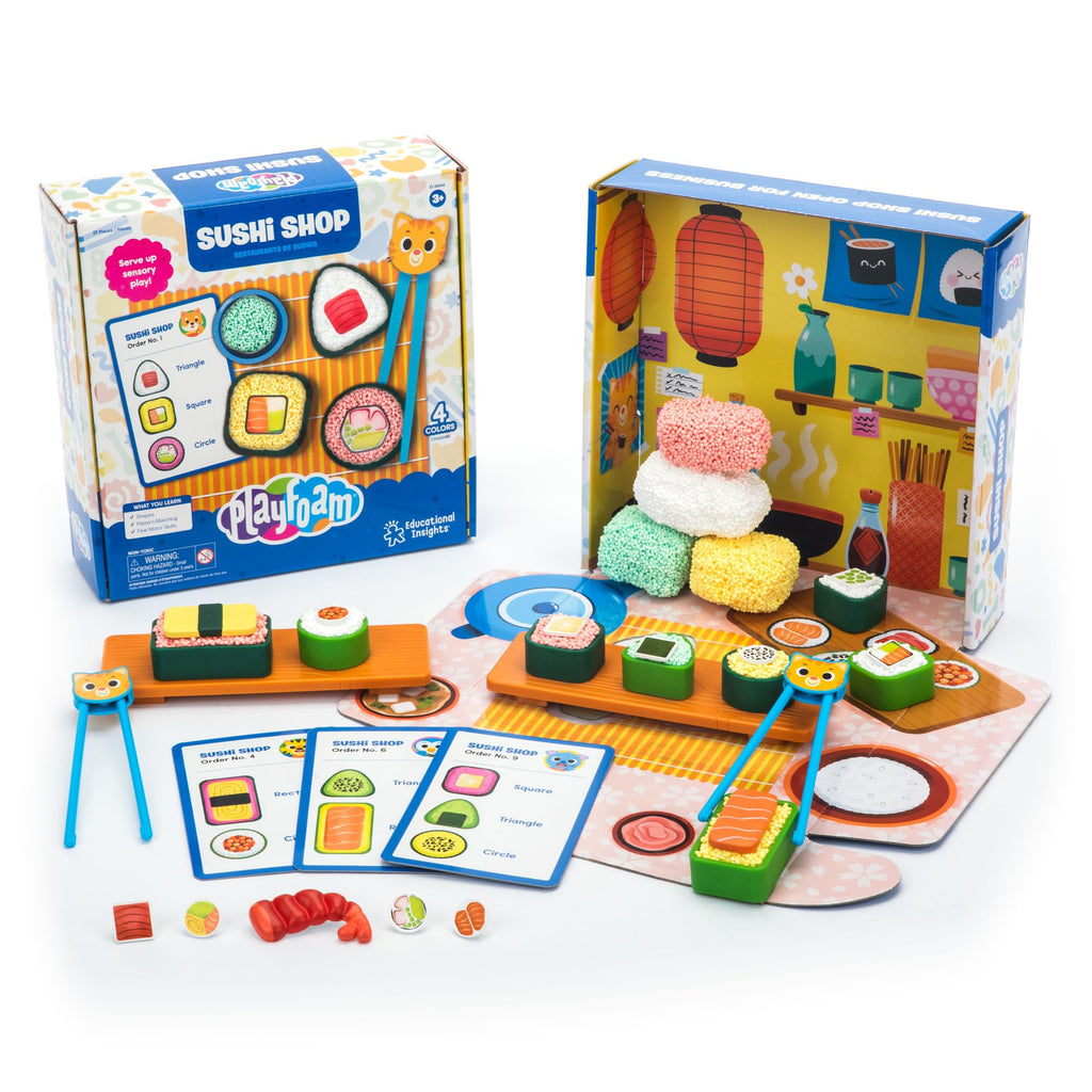 Educational Insights Playfoam® Sushi Shop Race - Preschool Sensory Toys for Kids Toddler Learning Toys Pretend Play Sushi for Kids Ages 3+