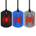 Chewy Necklaces for Sensory Kids Spider Design Silicone Oral Motor Aids Teething Necklace for Aggressive Chewers with Autism ADHD SPD or Special Need (3 Packs)