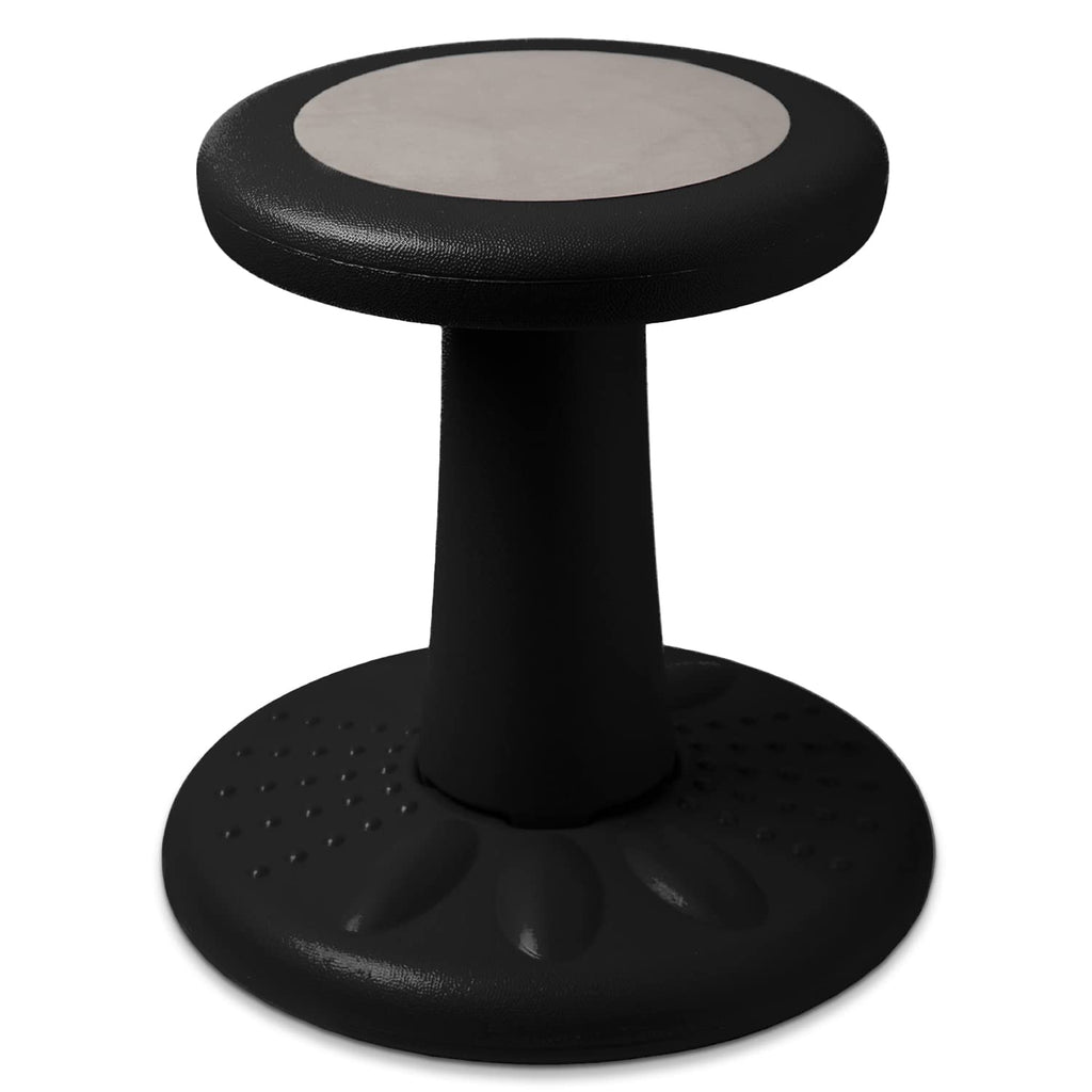 Studico ActiveChairs Kids Wobble Chair Flexible Preschool & Elementary Classroom Seating Improves Focus Posture & Helps ADHD/ADD Sensory Chair [Active Fidget Chairs] 14" Stool Ages 3-7 Black