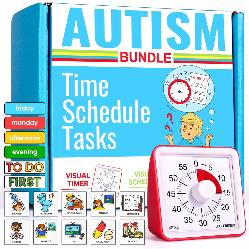 Autism & Prosperity Time Schedule Tasks - Autism Learning Materials Special Education Autism Sensory Products Sensory Toys for Kids with Autism Visual Schedule for Kids with Autism Age 3 4 5 7 8 12
