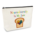 Neurodiversity Gift Autistic Pride Gift Makeup Bag for Women Neurodivergent Gift ADHD Gift Neurology Gift Cosmetic Bag Neurodiversity Awareness Gift Autism Awareness Gift Travel Makeup Pouch
