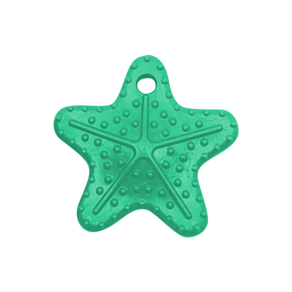 TalkTools Sensory Chew Necklace - Teething and Biting Chewelry for Kids & Adults with ADHD Autism - Anxiety Relief Chewing Pendant - Safe and Durable Chew Necklace (Green Star Fish)
