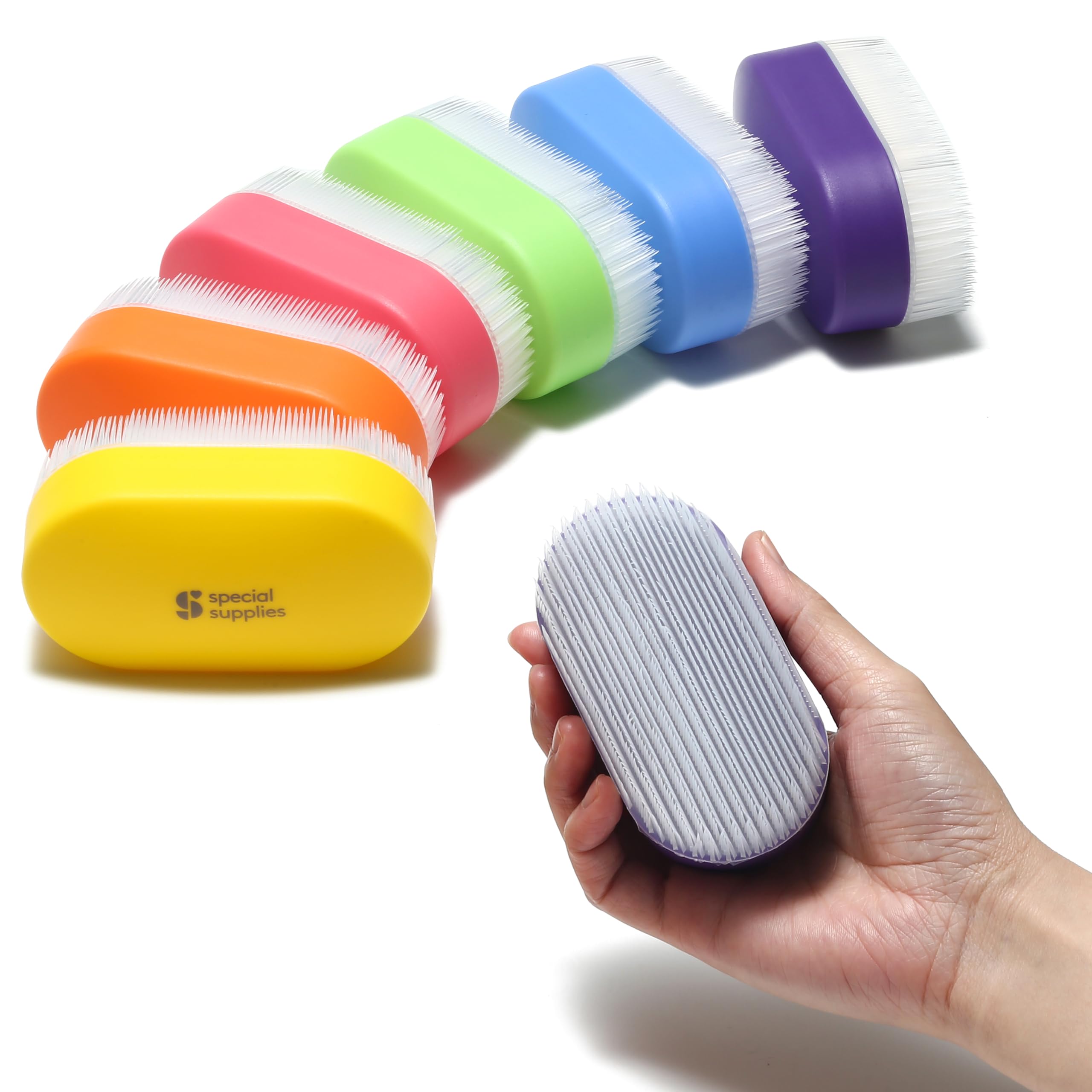 Special Supplies Sensory Brush Therapressure Therapy Brush for Occupational and Sensory Brushing 6 Pack Stimulating and Calming Tools for Kids and Adults Soft Flexible Bristles Latex Free
