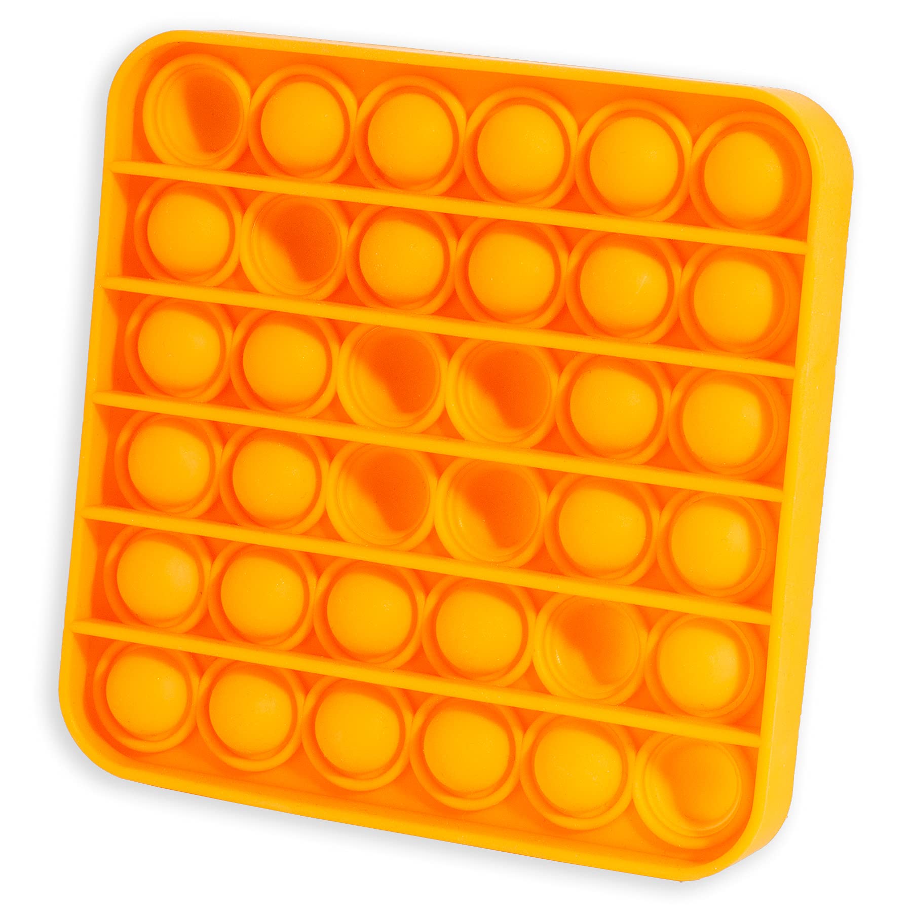 Stages Sensory Builder: Push Pop Bubble Fidget Sensory Toy for Anxiety Autism ADD and ADHU popit Special Needs Stress Reliever: Popit SquareOrange