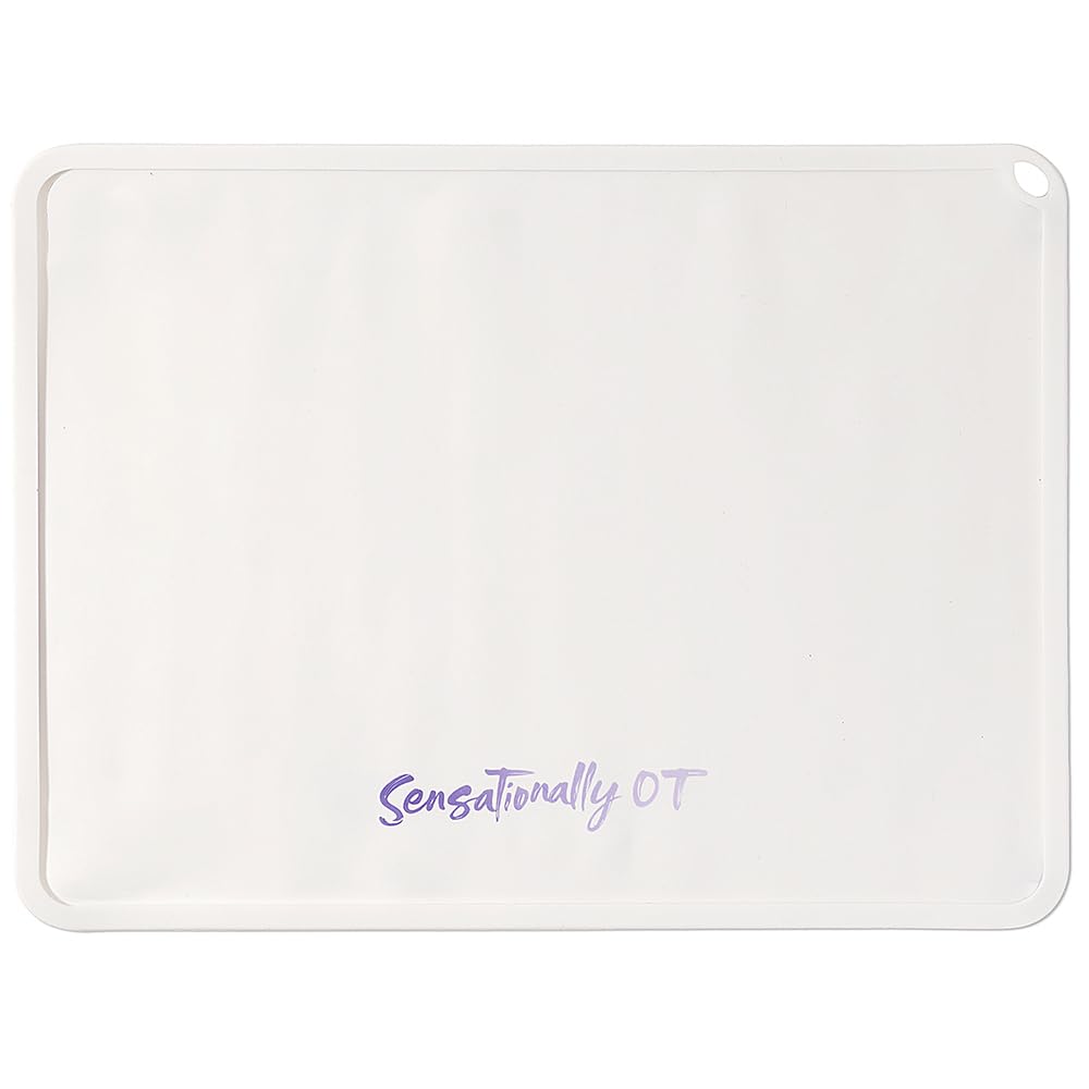 Sensationally OT 16x13 Inches Premium Silicone Placemat for Toddlers - Non-Slip Easy Clean Design Kids Placemats for Dinning Table Sensory Play Portable Perfect Mess-Free Mealtime & Playtime