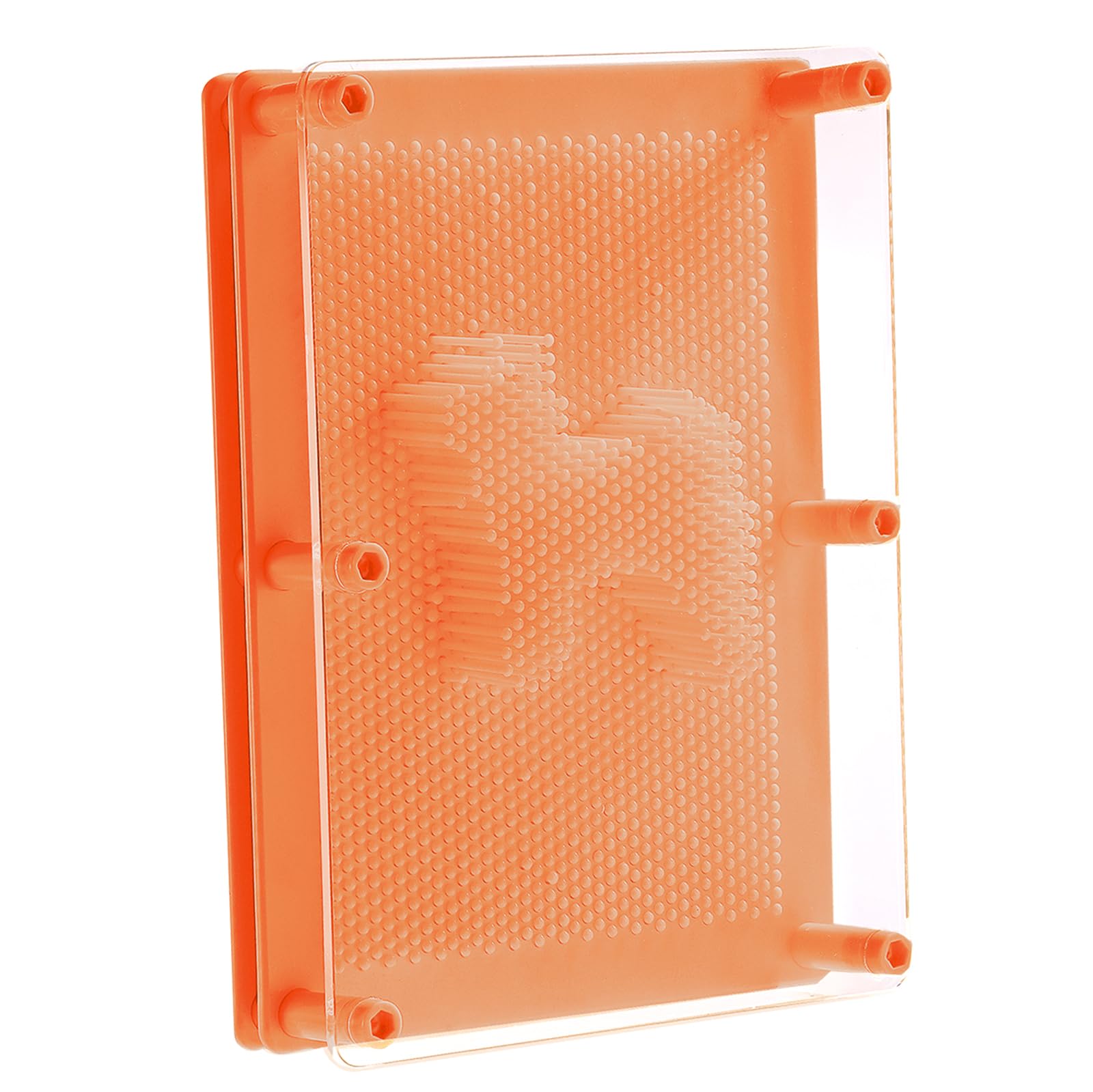 MICKYU Large 3D Pin Art Sensory Toys Board Games Autism Toys for Kids 8-12 Gifts for Autistic Children Office Decor Supplies for Desk (Orange)