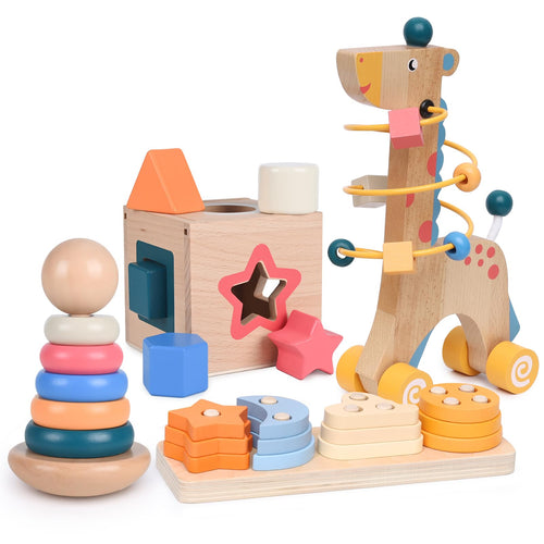 4-in-1 Wooden Montessori Learning Toy