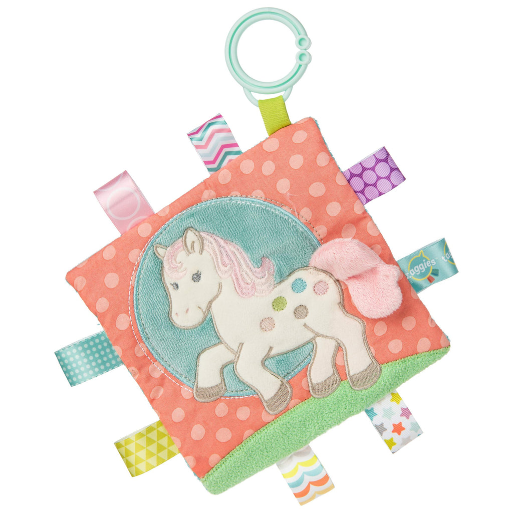 Taggies Soothing Sensory Crinkle Me Toy with Baby Paper and Squeaker Painted Pony 6.5 x 6.5-Inches