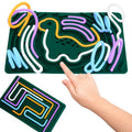 Sensory Activity Board for Kid Sensory Fidget Toys Autism Sensory Products Silicone Calm Down Toy Kids 3+ & Adults Activities for Travel ADHD Toy Sensory Toy (Dark Green)