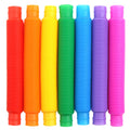 FINGOOO 7 Pieces Jumbo Pop Toobs Fidget ToysPop Tubes Sensory Toys for Kids Adults DIY Decompression ADHD Autism