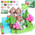 Magnetic Blocks-100PCS Minecraft Magnetic Blocks Magnetic Magnetic Blocks for Kids Ages 4-8 Forest Set Magnetic Minecraft Blocks for Boys GirlsSTEM Montessori Sensory Toys for Kids