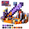 VNLINA Magnetic Blocks Building Toys - 108PCS Magnet Building Blocks Set Construction Cubes STEM Sensory Stacking Kids Toys for Age 3-5 4-8 8-12