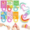 Letapapa 30 Pack Valentines Day Cards for Kids with Unicorn Stretchy Strings Toys for School Classroom Gift Exchange Sensory Fidget Party Favor Toys for Girls Boys Classroom Prizes