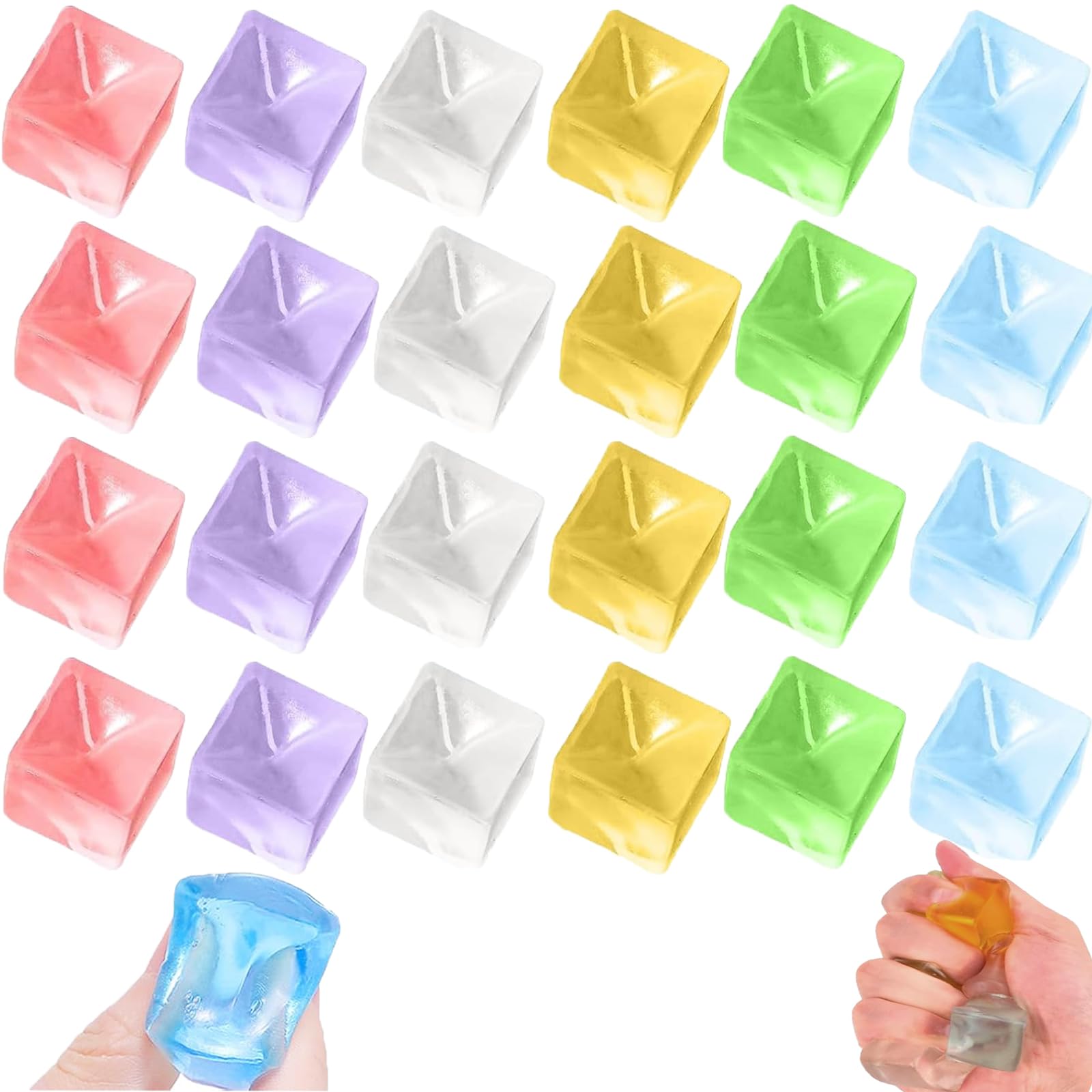 24PCS Ice Fidget Squeeze ToysParty Favors Gifts for Kids Adults，Anxiety & Stress Relief ADHD and AutismGift for Kids