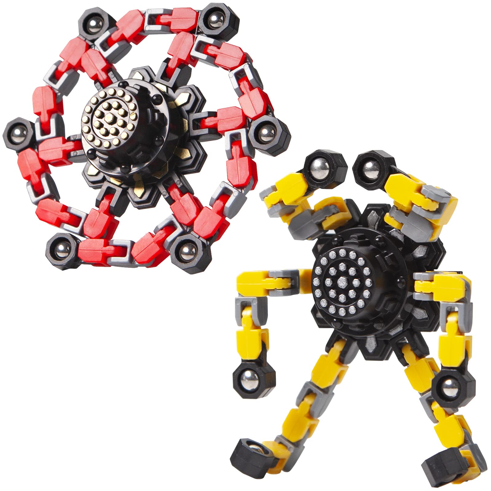 Gokeey Stcoking Stuffer Gifts Fidget Spinners for Kids and Adults Stress Relief Sensory Fidget Toys for Boys and Girls Fingertip Gyros for ADHD Autism for Kids 2 Pcs