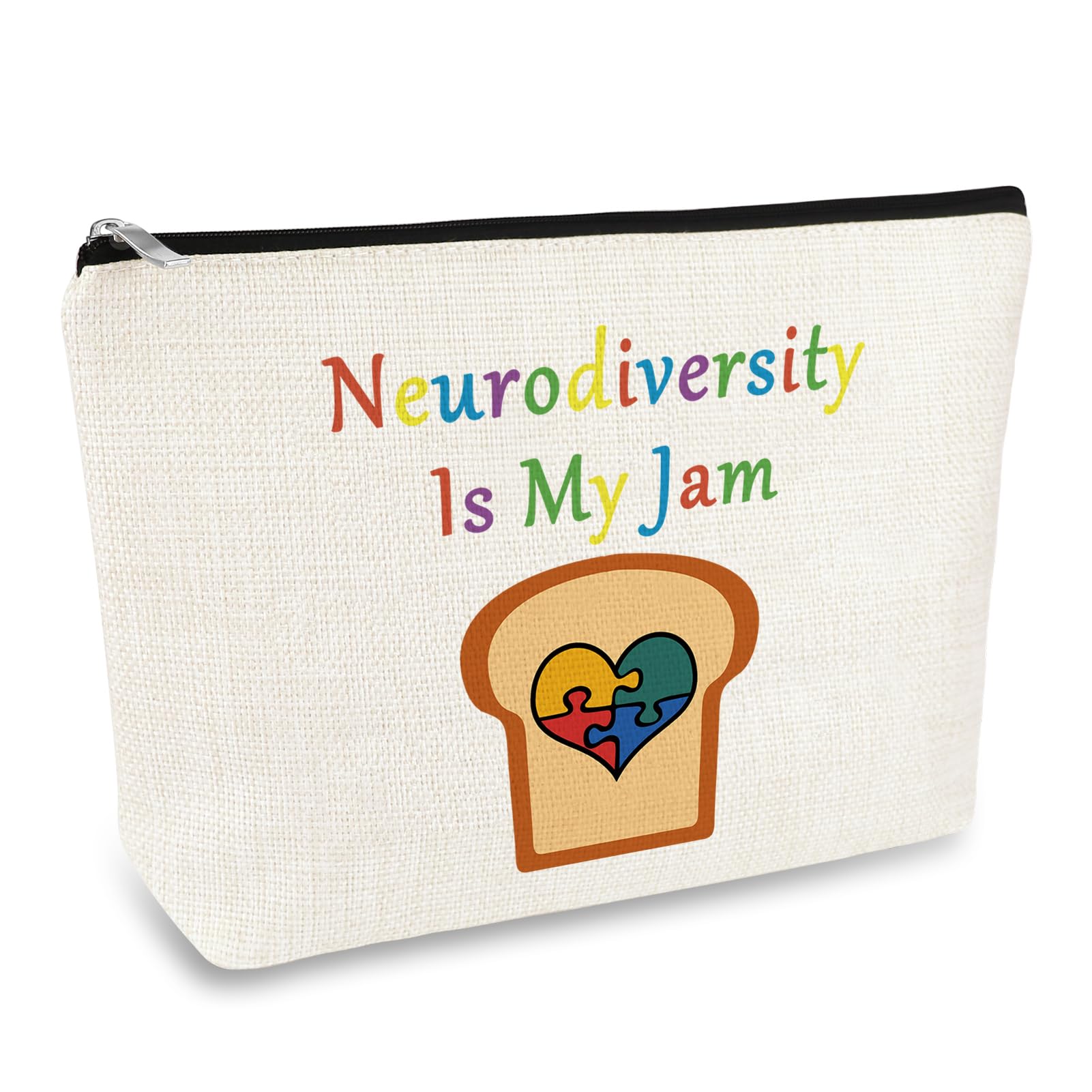 Neurodiversity Gift Autistic Pride Gift Makeup Bag for Women Neurodivergent Gift ADHD Gift Neurology Gift Cosmetic Bag Neurodiversity Awareness Gift Autism Awareness Gift Travel Makeup Pouch