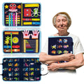 Fidget Blanket for Adults with Dementia Fidget Blanket for Seniors for Anxiety Relief Alzheimers and Dementia Sensory Fidget Blanket Autism Sensory Stimulation Blanket for Autistic