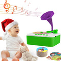 Retysaz Kids Phonograph with 96 Cards Story Music Player Kids 3-6 Musical Sensory Toy boy GirlToddler Audio Pre-Kindergarten Toy Early Childhood Education Present Birthday Green