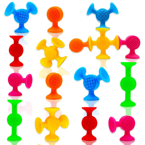 12-Piece Suction Cup Sensory Toy Set