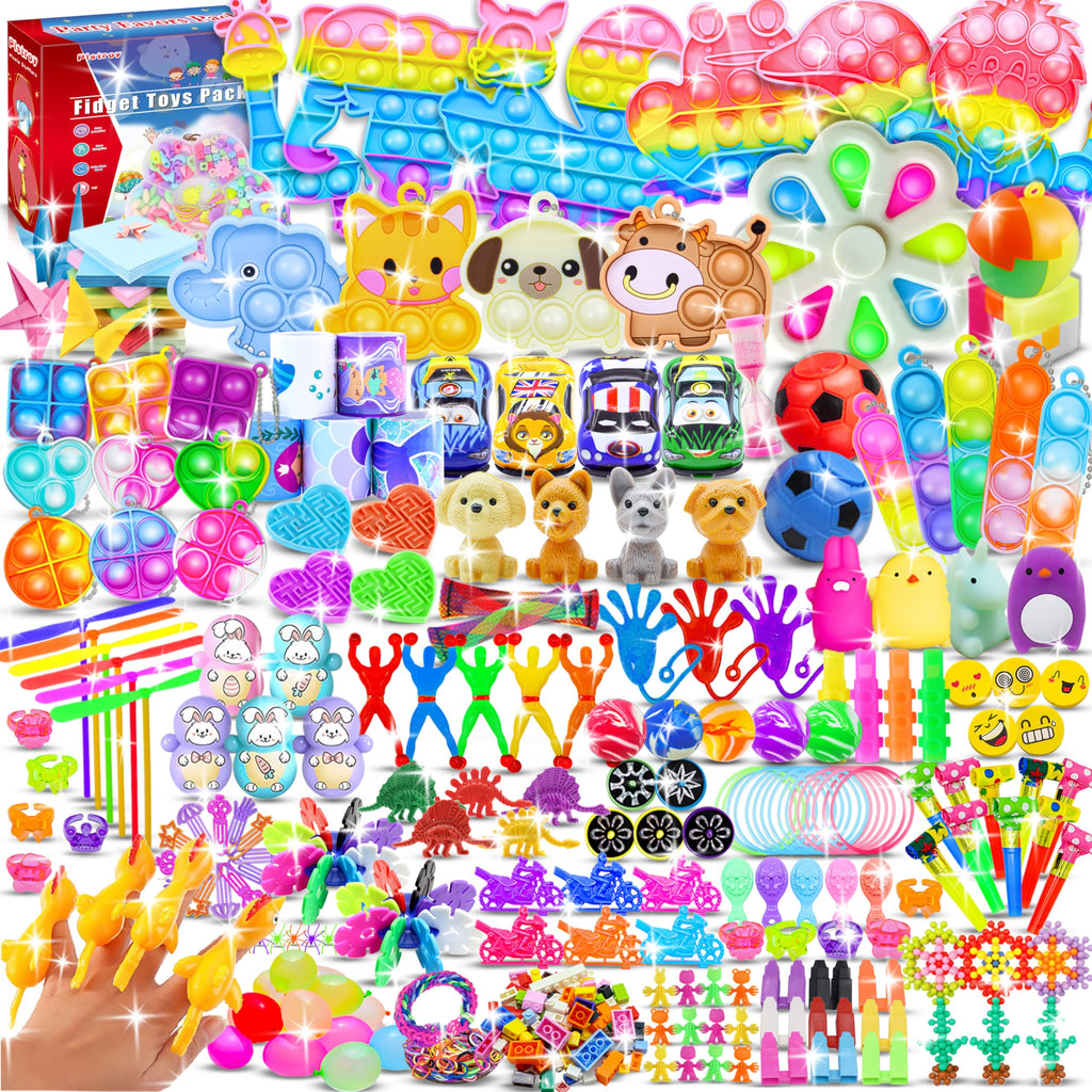 1000 Pcs Party Favors for Kids Fidget Toys Pack Birthday Gift Toys Autism Sensory Goodie Bags Stuffers Treasure Box Prizes Toys for Classroom