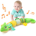 LIGHTDESIRE Baby Toys Musical DinosaurInfant Stuffed Animal Toys with Crinkle and RattlesSoft Sensory Toys with Textures for Tummy Time Newborn Boys Girls 0 3 6 12 Months(Green)
