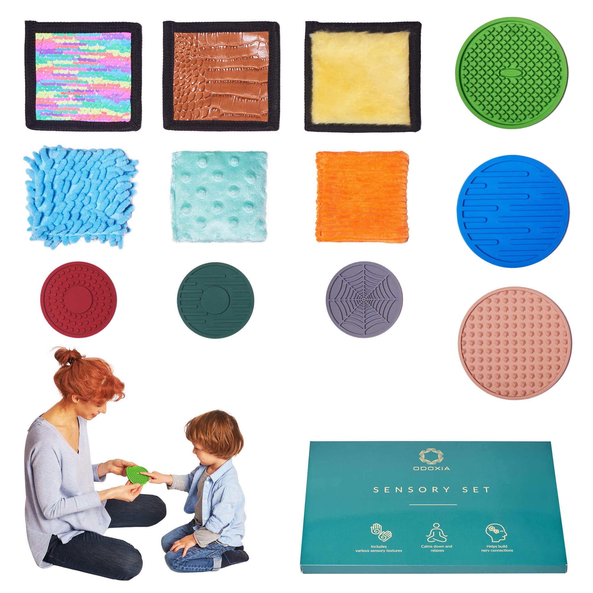 ODOXIA Sensory Mats for Autistic Children | Sensory Tiles for Kids | Discs & Bean Bags | Sensory Wall Panel | Multi-Sensory Exploration | Sensory Toys | Sensory Room Equipment | Sensory Disorder Toys