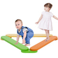 BlueWood Balance Beam for Kids 3-5 Toddler Sensory Wooden Montessori Toys and Stepping Stones Build Coordination Gymnastics Obstacle Motor Skill for Kid (3PCS Rainbow)