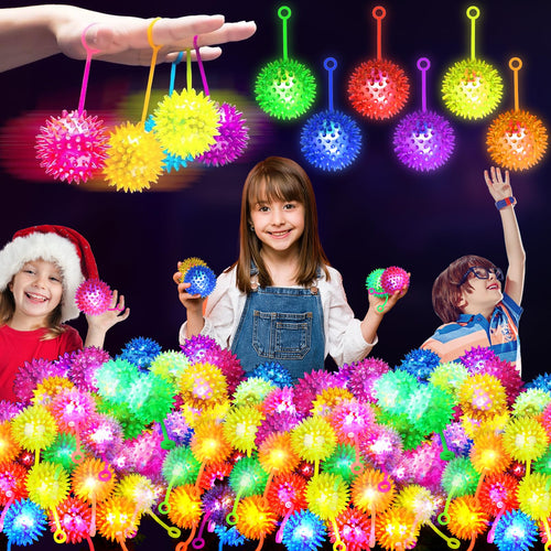 12-Pack Light-Up Sensory Bouncy Balls