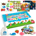 Coogam Preschool Magnetic Busy Book 9 Themed Stickers Sensory Toys Fine Motor Skills Learning Binder Quiet Book Montessori Toys for Kids Toddlers Home Kindergarten