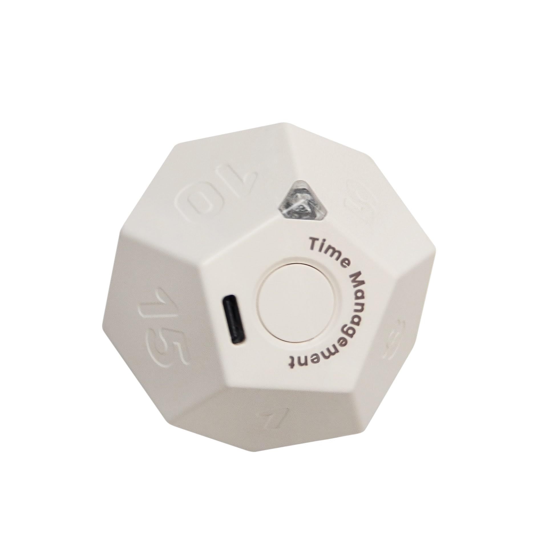 Mini 12 Sided Cube TimerPomodoro Timer11 Preset Time Productivity Timer，Easy to use Timer for ADHD Workout Study Kitchen Timer for Cooking (White)