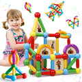 MAGBLOCK 90PCS Magnetic Building Sticks Blocks Toys Gift for Boys and Girls Magnet Sticks Balls and Rods Building Toy Sets Sensory Montessori Toys for Preschool Toddlers Kids