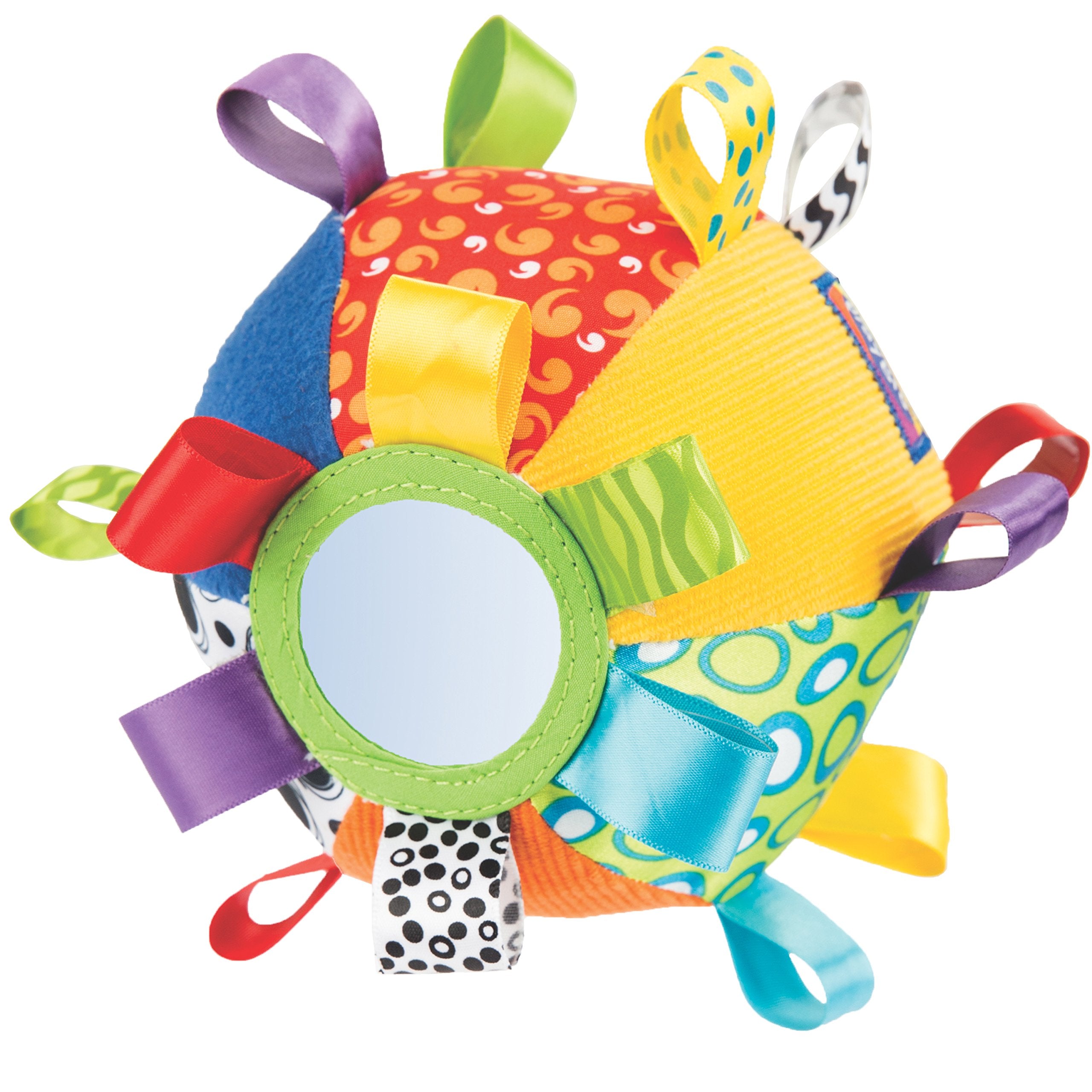 Playgro Kick & Play Loopy Loops Ball - Interactive Sensory Development Toy for Babies 3+ Months - Boosts Touch Movement Skills with Fun Football Design - Crawling Baby Toy