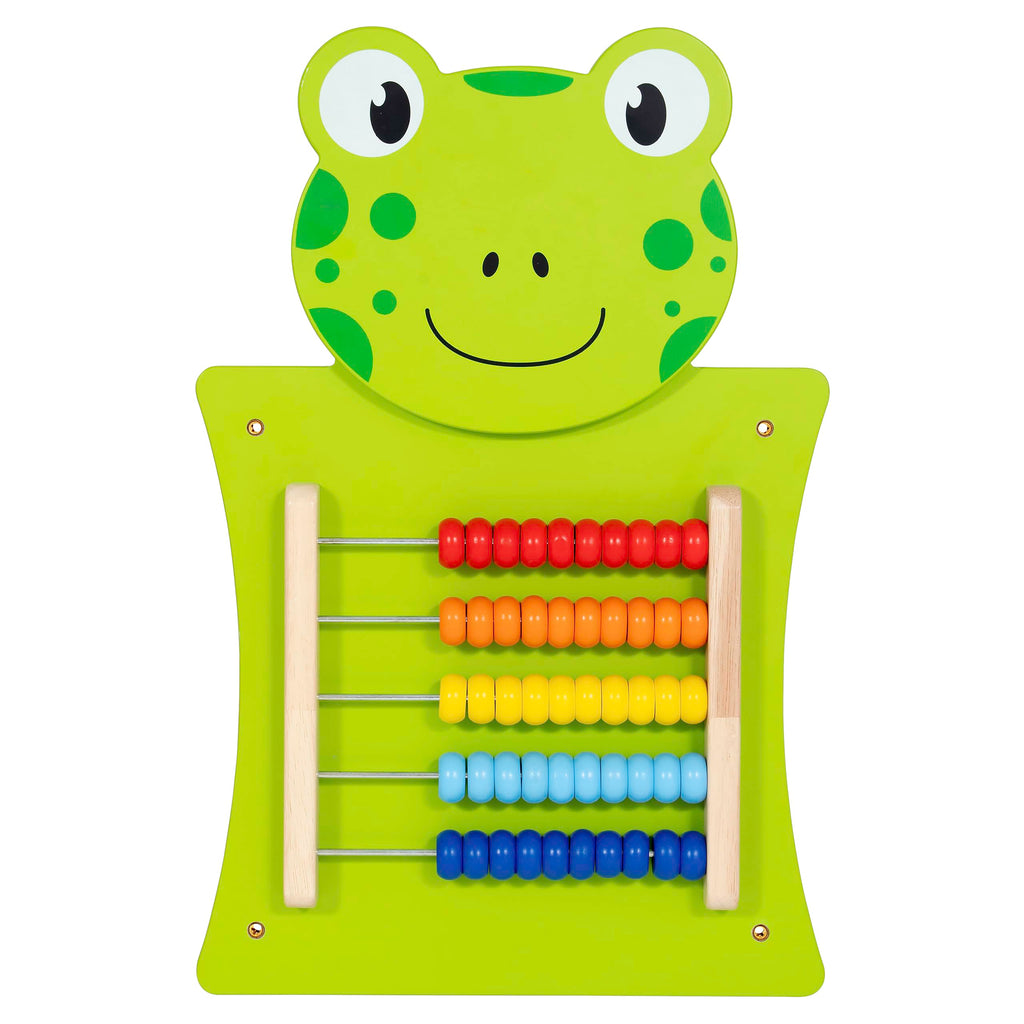 SPARK & WOW Frog Activity Wall Panel - Ages 18m+ - Montessori Sensory Wall Toy - Abacus Activity - Busy Board - Toddler Room Décor