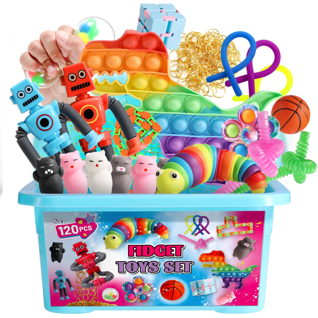 Fidget Toys 20Pcs- Kids Stocking Stuffers Gifts for Kids Party Favors Autism Autistic Children - Adults Stress Relief Sensory ToyPerfect for Classroom Reward with Gift BoxParty Favors