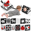 AJsupojouet Newborn ToysBlack and White High Contrast Baby Book for Newborn Toys 0 3 Months Brain DevelopmentTummy Time Toys Sensory Infant ToysMontessori Toys for Babies Essentials 0 6 12 Gifts