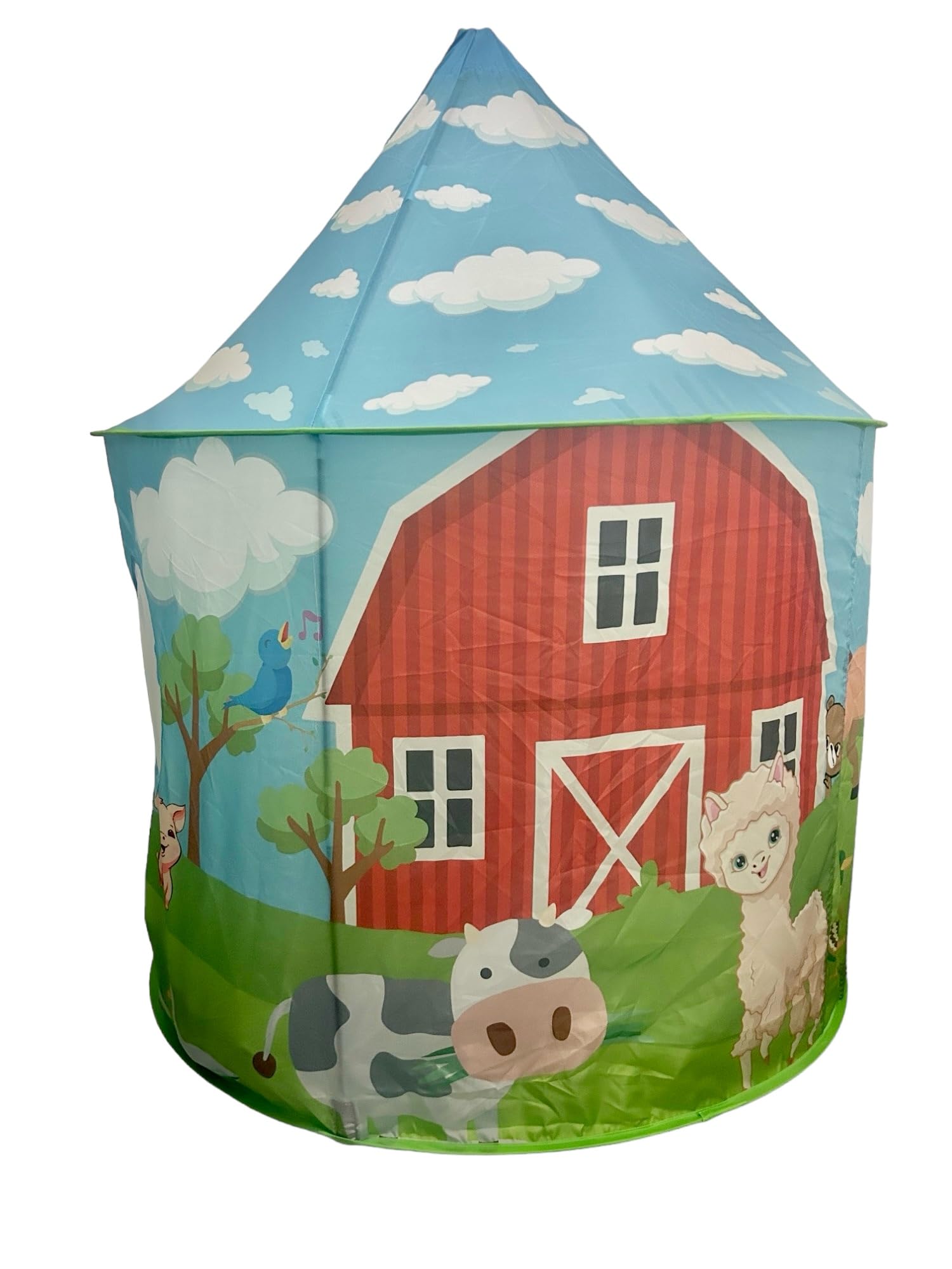 Playhouse for Boy Girl - Play Tent for Kids Toddlers Pop Up Montessori Creative Sensory Portable Toy Gift Indoor Outdoor Airfort Bed Fort Party Room Animal Farmer Llama Cow Pig Duck (Farm Barnyard)