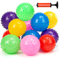 LOVEINUSA Bounce Ball 12 PCS Sensory Balls Knobby Party Balls Massage Balls with Air Pump Set 4.72"