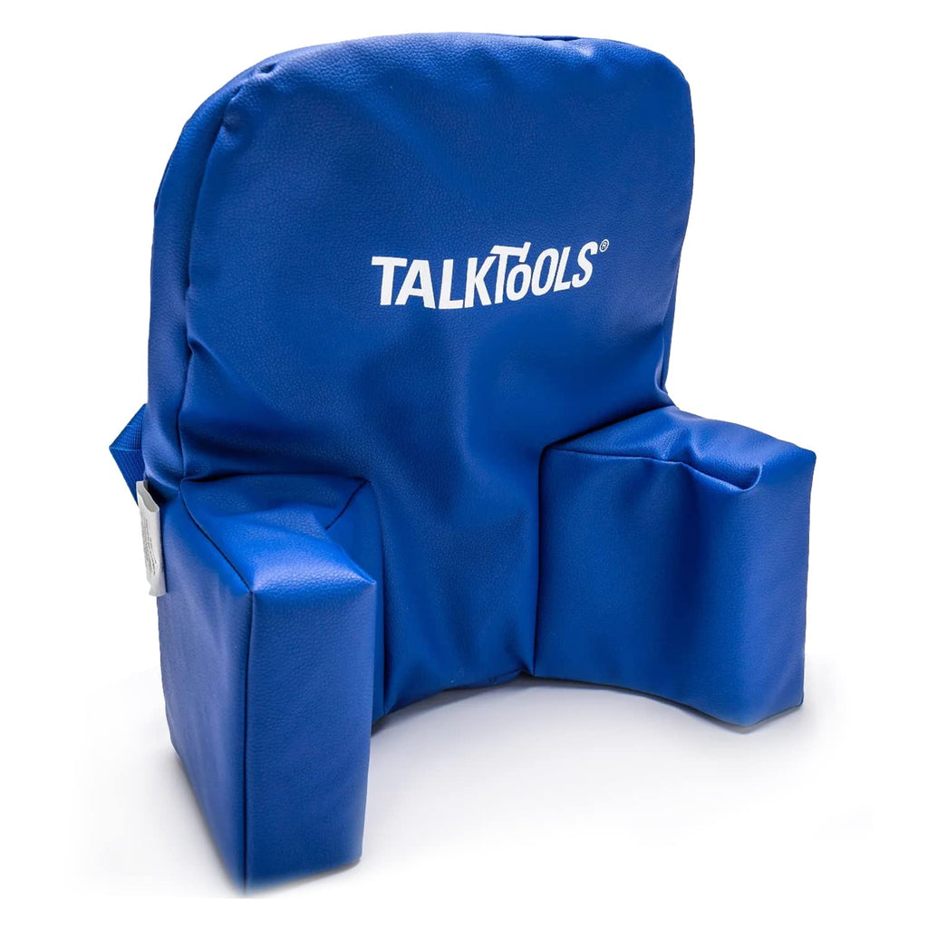 TalkTools Baby High Chair Helper | Polyfoam with Vinyl | Toddler Therapeutic Cushion Insert | Ideal for Children with Special Needs | Promotes Upright Sitting Stability and Comfort for Kids - Blue
