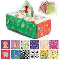 URMYWO Baby Toys 6 to 12 Months Toys for 1 years old Baby Tissue Box Toy Sensory Toys for 0-6-12-18 Months Infant Newborn Toddlers Baby Soft Crinkle Toys Early Learning Toys Boys Girls Baby Gifts