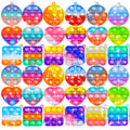 Kids Party Favors Fidget Toys Pack 36 pcs Mini Pop Keychain Bulk Packs Sensory Stress Toy Classroom Birthday Goodie Bag Stuffers Carnival Prizes