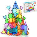 PicassoTiles Magnetic Tiles 60pcs Kids Toys Classroom Sensory Toy for Toddlers STEM Learning Building Blocks Montessori Pretend Play Magnet Tile Construction Stacking Block Boys Girls Ages 3+ PT60