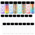 24 Pcs Sensory Bottles with Lids 10 oz/ 300 ml Leakproof Clear Plastic Water Bottles Reusable Empty Sensory Bottles for Sensory Crafts Classroom Handmade Party Supply