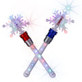 Light Up Frozen Snowflake Wand- Snowflake Spinning WandsMagic Wand Rotating Toy for Girls and Boys Magic Princess Sensory ToysChristmas & Birthday Gift (Red+Blue)